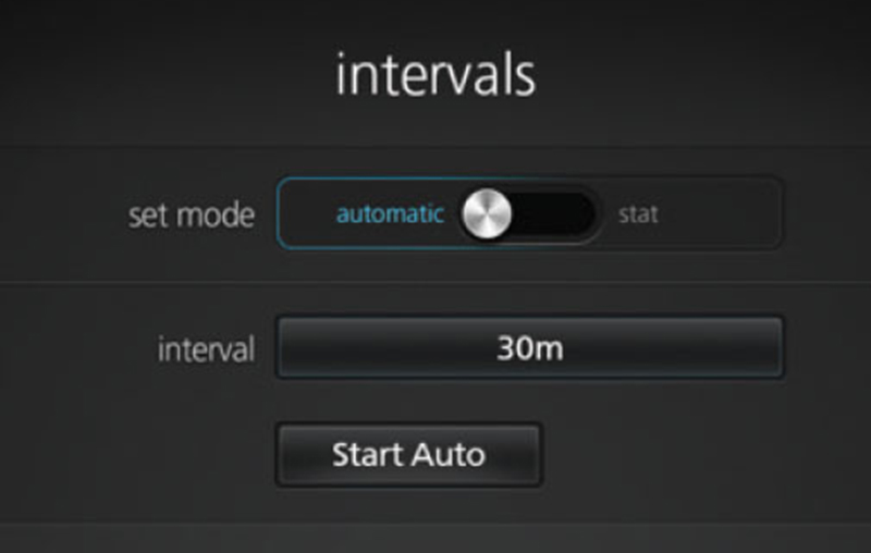 Rad-97 NIBP screen showing Automatic Interval mode.